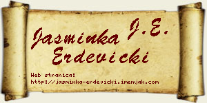 Jasminka Erdevički vizit kartica